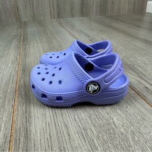 Crocs Toddler Size 5 Clog Shoes Lavender Purple Great Shape!